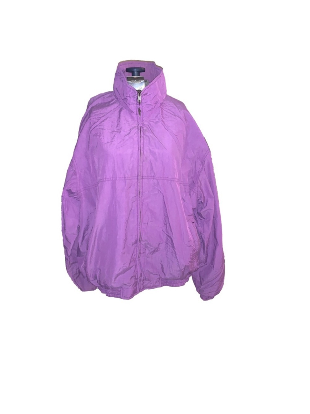 Vintage Great Athletic Sports Jacket size large Purple Full Zip